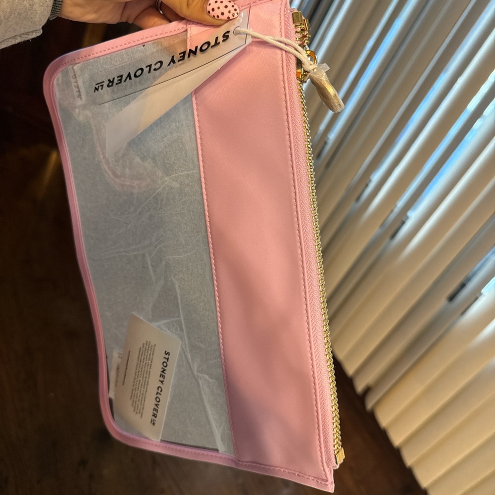 Baby pink Stoney Clover Lane clear pouch
